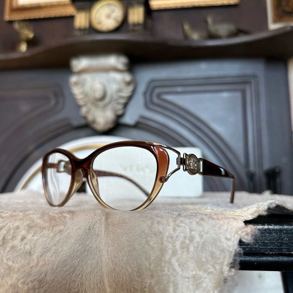 Versace Medusa Sunglasses Brown Ombre Cat Eye - Picture 6 of 7